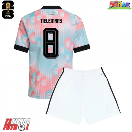 Bélgica Youri Tielemans #8 Segunda Equipación Niños Mundial 2026 Manga Corta (+ Pantalones cortos)